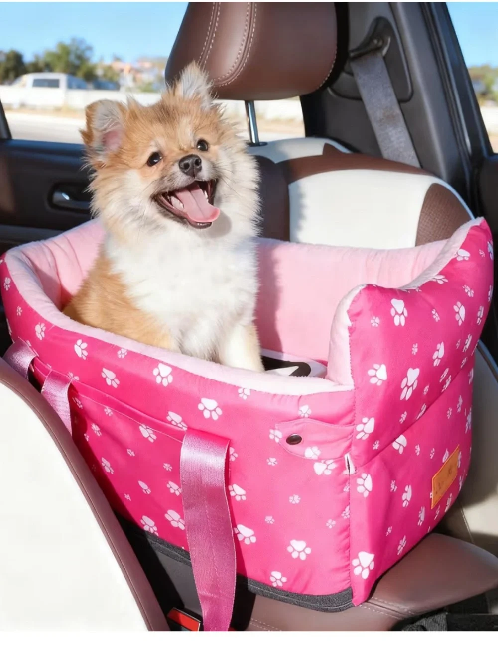 Cullaby pink car console dog bed/travel carrier NEW